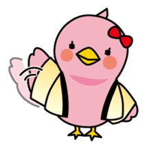Blue bird Happii and Pink-chan sticker #967310