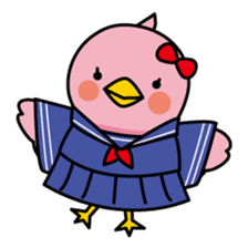 Blue bird Happii and Pink-chan sticker #967318