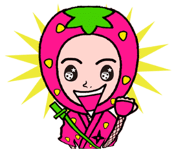 Strawberry ninja sticker #967687