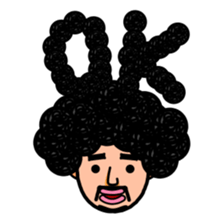 Afro man sticker #967807