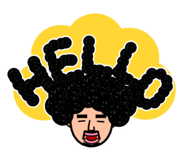 Afro man sticker #967811