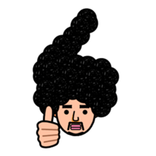 Afro man sticker #967812