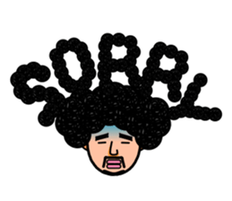 Afro man sticker #967813