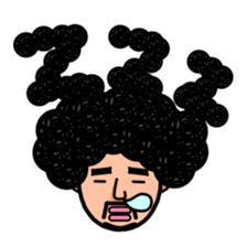Afro man sticker #967815