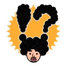 Afro man sticker #967820