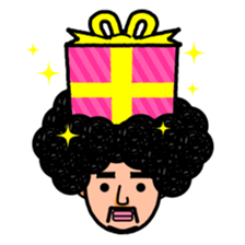 Afro man sticker #967821