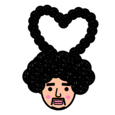 Afro man sticker #967822