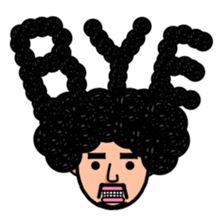 Afro man sticker #967826