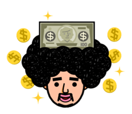 Afro man sticker #967831