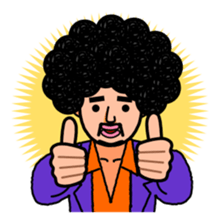 Afro man sticker #967843