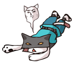 Geisha & Ninja CAT sticker #968175
