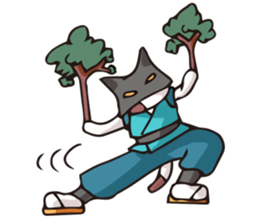 Geisha & Ninja CAT sticker #968186