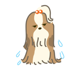 Dino the fab Shih Tzu dog sticker #968838