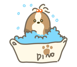 Dino the fab Shih Tzu dog sticker #968842