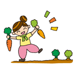 agricultural girl sticker #970448