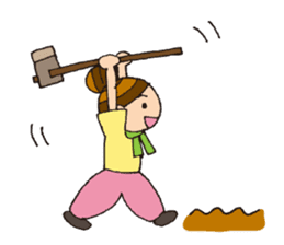 agricultural girl sticker #970455