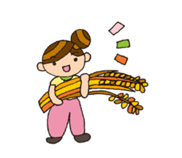 agricultural girl sticker #970458