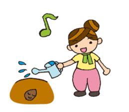 agricultural girl sticker #970467