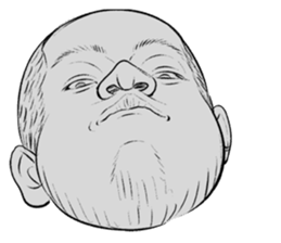 Funny face sticker(Man/English) sticker #970814