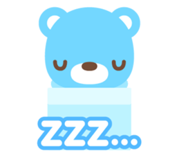 sax blue bear with Japanese subtitle sticker #971789