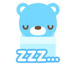 sax blue bear with Japanese subtitle sticker #971789