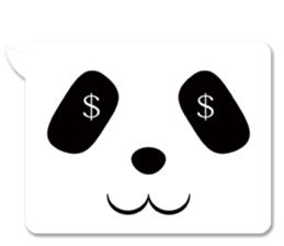 panda in a balloon sticker #973664