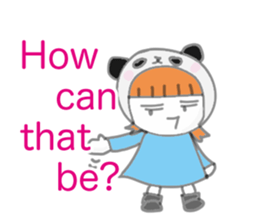Panda Girl (English version) sticker #973850