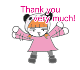 Panda Girl (English version) sticker #973857