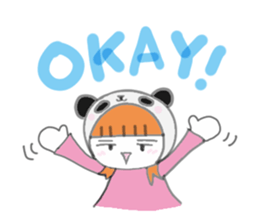 Panda Girl (English version) sticker #973864
