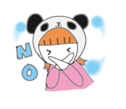Panda Girl (English version) sticker #973865
