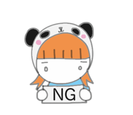Panda Girl (English version) sticker #973872