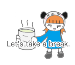 Panda Girl (English version) sticker #973877