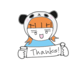Panda Girl (English version) sticker #973878
