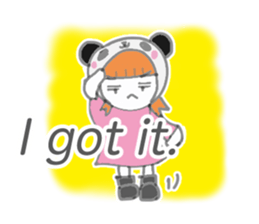 Panda Girl (English version) sticker #973883