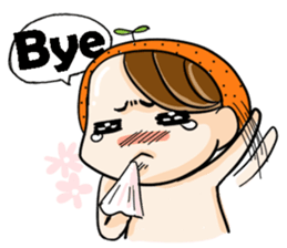 Orange comic life sticker #974326