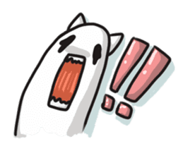 Cute cat ghost sticker #974429