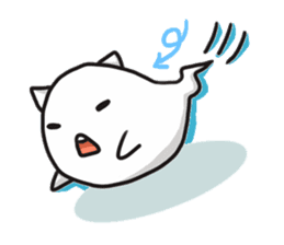 Cute cat ghost sticker #974430