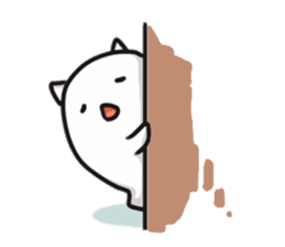 Cute cat ghost sticker #974446