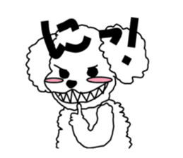 White Toy Poodle sticker #975607