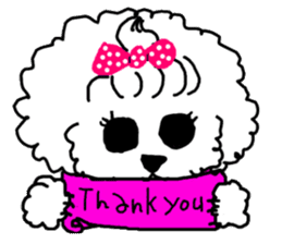 White Toy Poodle sticker #975618
