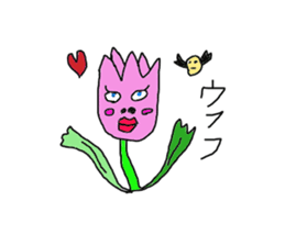 Insect and flower sticker #975653