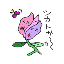 Insect and flower sticker #975659