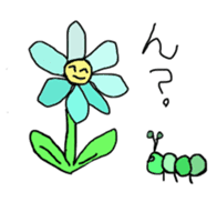 Insect and flower sticker #975674
