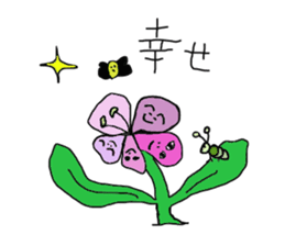 Insect and flower sticker #975680