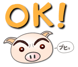 eyebrow pig sticker #976018
