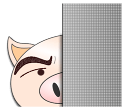 eyebrow pig sticker #976033