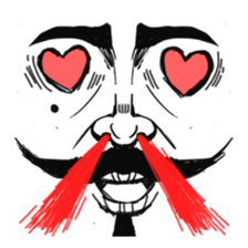 The faces say more than the mouth sticker #978364