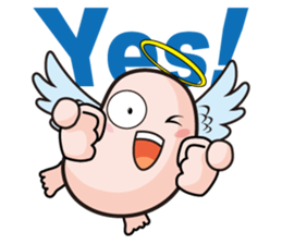 Angel and Devil "bean" with you! sticker #979210