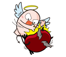 Angel and Devil "bean" with you! sticker #979221