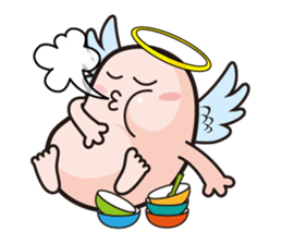 Angel and Devil "bean" with you! sticker #979224